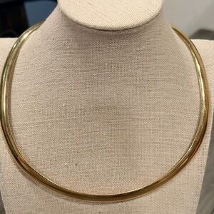10k AURAFIN Yellow Gold Omega Collar Necklace 16.5" 19.5 Grams